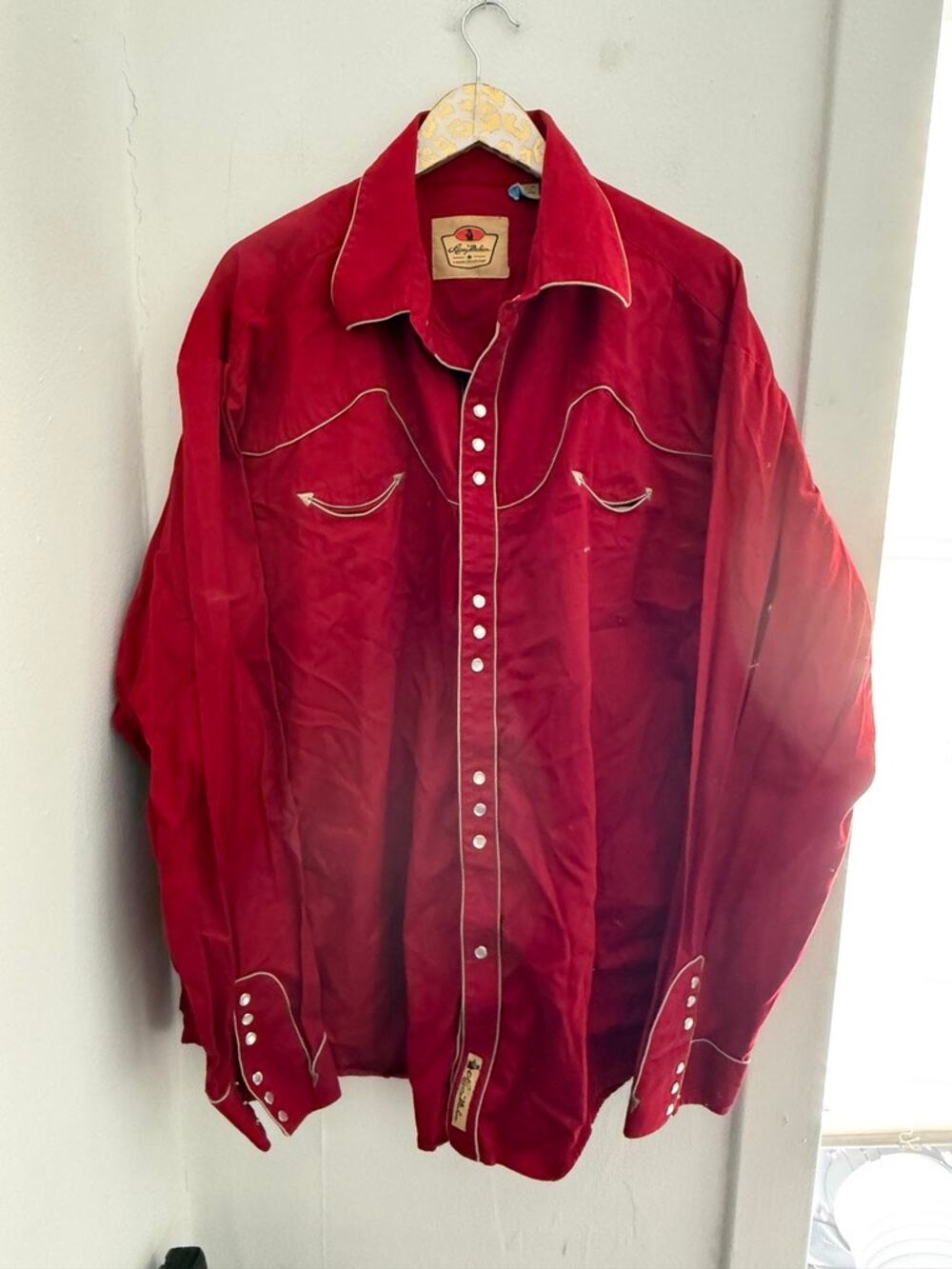 Larry Mahan Men's Red Western Button Front | Size 4XT